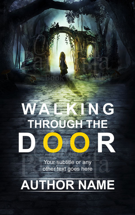 scifi fantasy portal woman door book cover